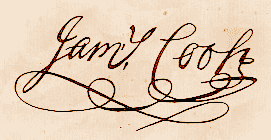 James Cook signature